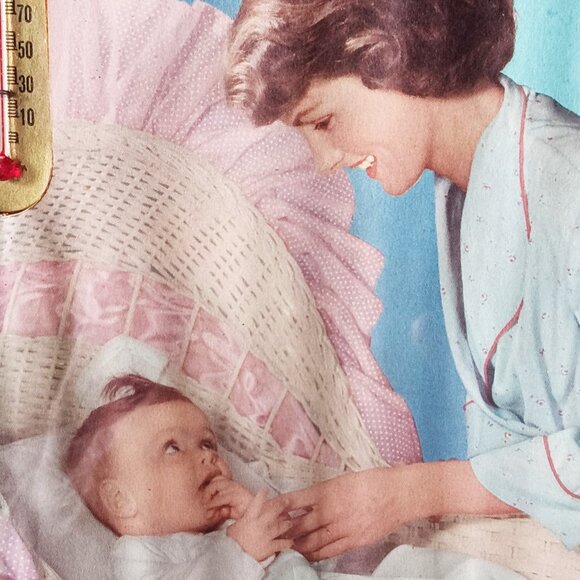 Advertising Thermometer Framed Print J & J Hardware Mother & Baby - Picture 3 of 6